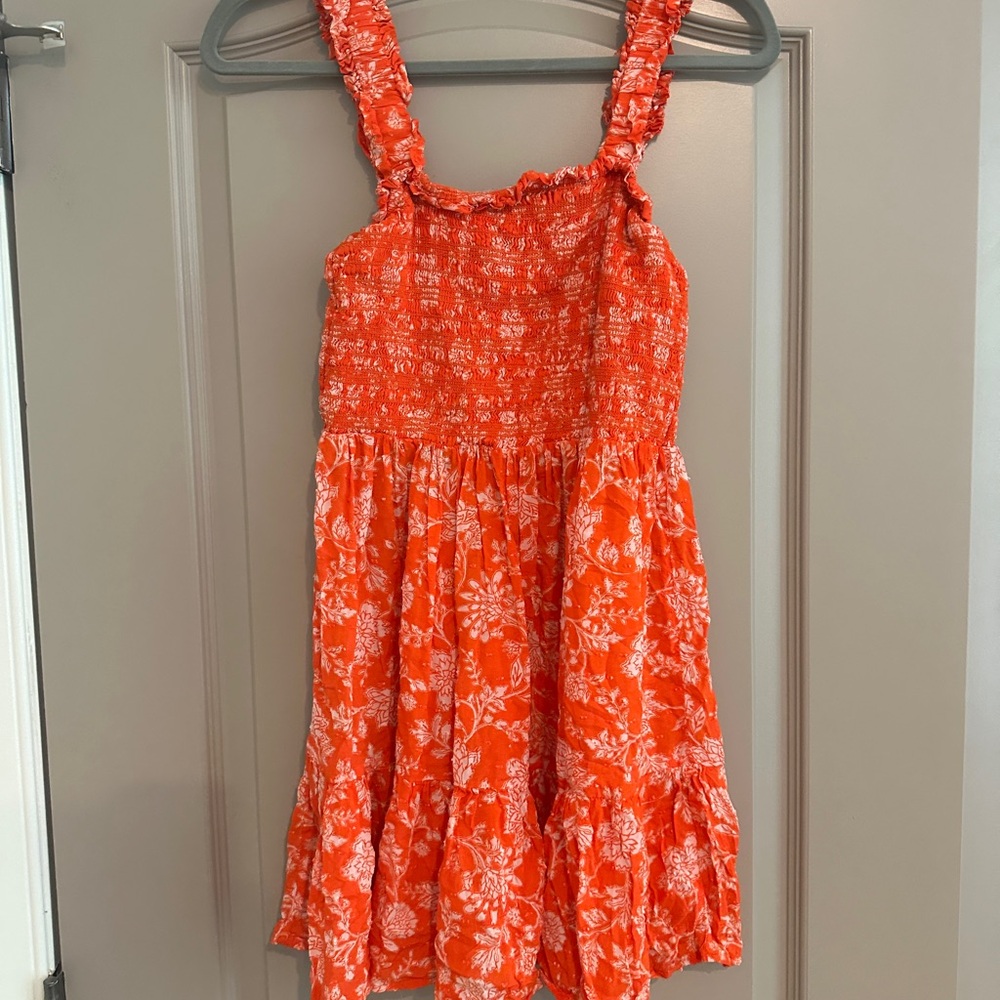 Floral Orange Dress